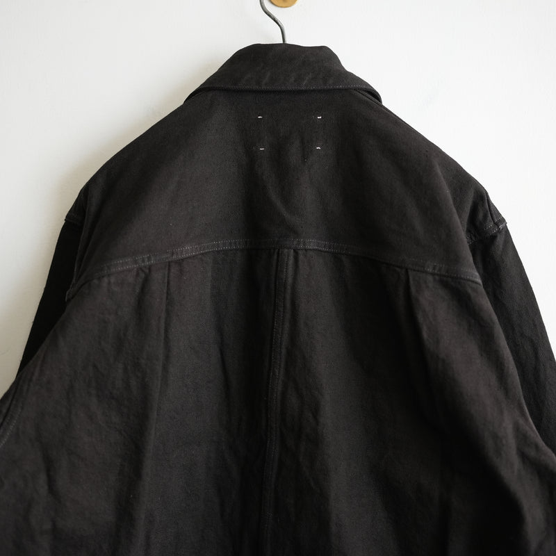 YOKO SAKAMOTO KAKISHIBU DENIM PLEATS BLOUSE