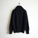 Slopeslow HARD TWISTED SHETLAND C-2 SWEATER NAVY