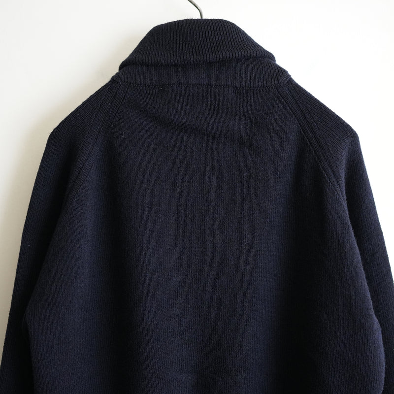 Slopeslow HARD TWISTED SHETLAND C-2 SWEATER NAVY