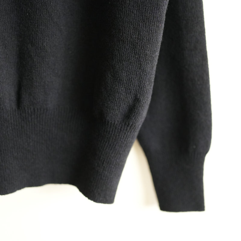Slopeslow HARD TWISTED SHETLAND C-2 SWEATER NAVY
