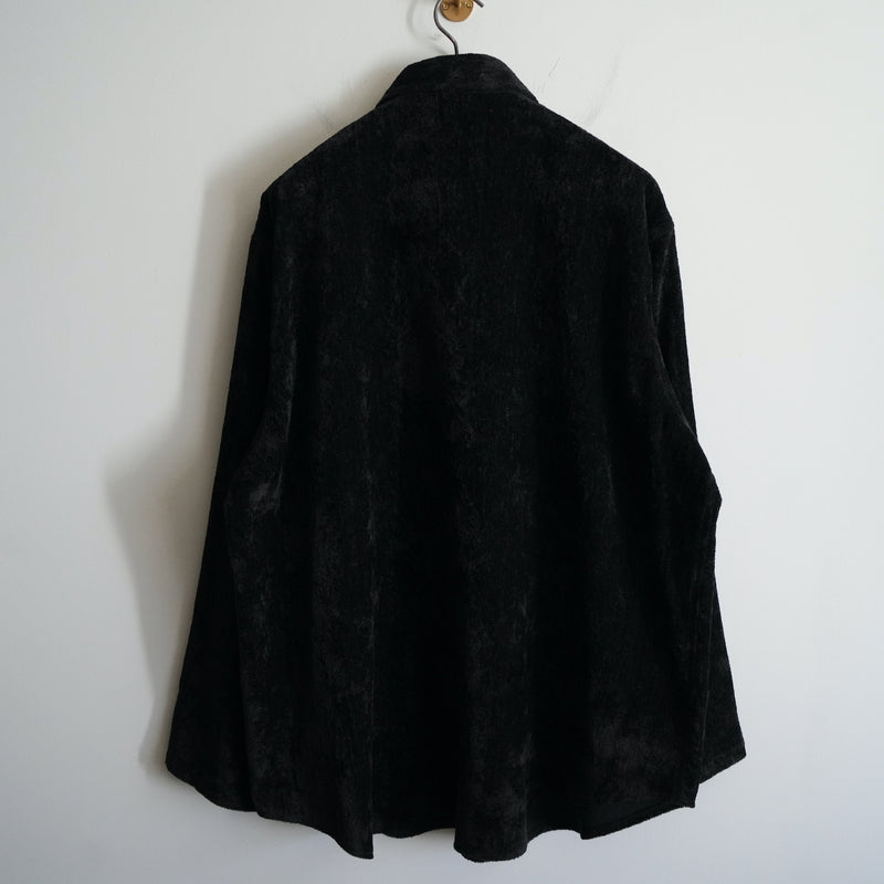 barbell object Velveteen Pullover Shirt BLACK