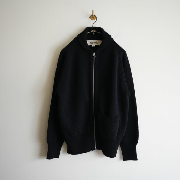 Slopeslow HARD TWISTED SHETLAND C-2 SWEATER BLK