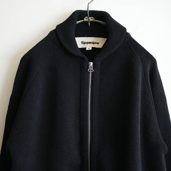 Slopeslow HARD TWISTED SHETLAND C-2 SWEATER BLK