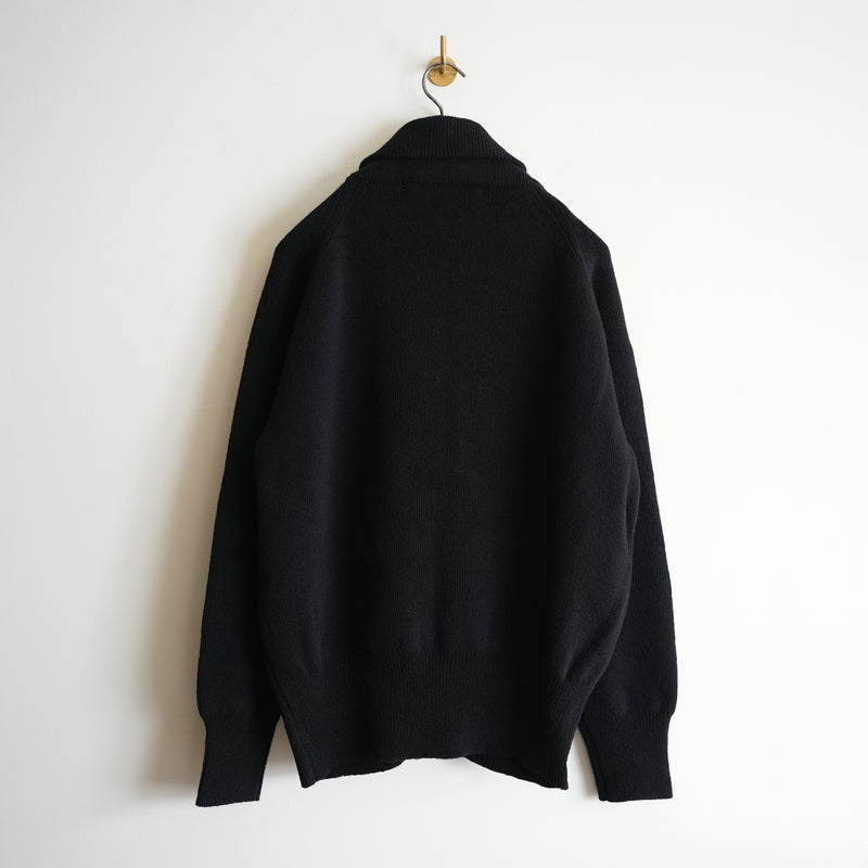 Slopeslow HARD TWISTED SHETLAND C-2 SWEATER BLK
