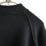 MAATEE&SONS CASHMERE POCKET CREW NECK SWEATER