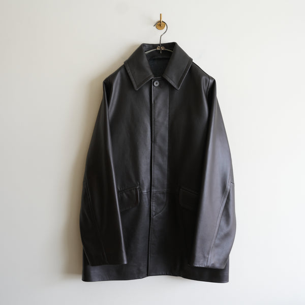 MAATEE&SONS SPANISH LAMB LEATHER HALF COAT