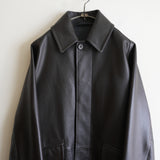MAATEE&SONS SPANISH LAMB LEATHER HALF COAT