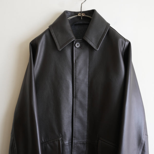 MAATEE&SONS SPANISH LAMB LEATHER HALF COAT