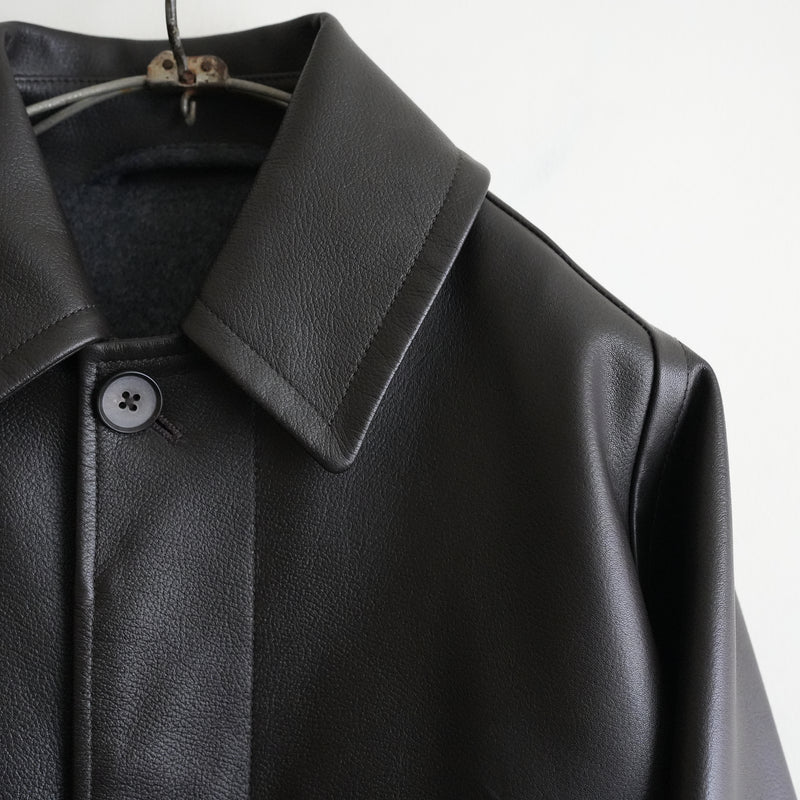MAATEE&SONS SPANISH LAMB LEATHER HALF COAT
