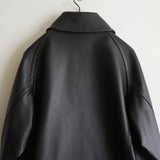MAATEE&SONS SPANISH LAMB LEATHER HALF COAT
