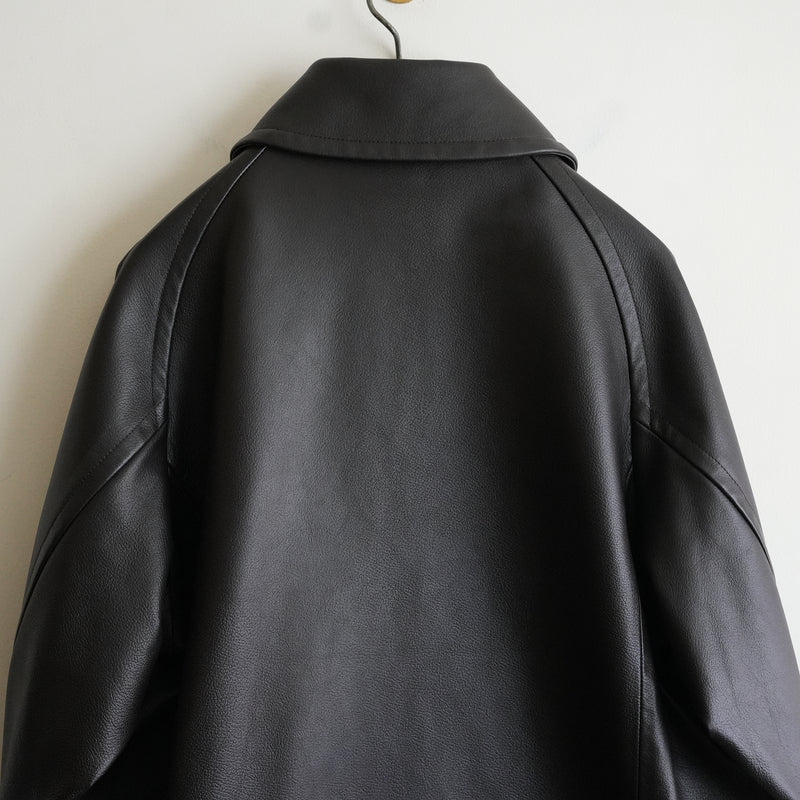 MAATEE&SONS SPANISH LAMB LEATHER HALF COAT