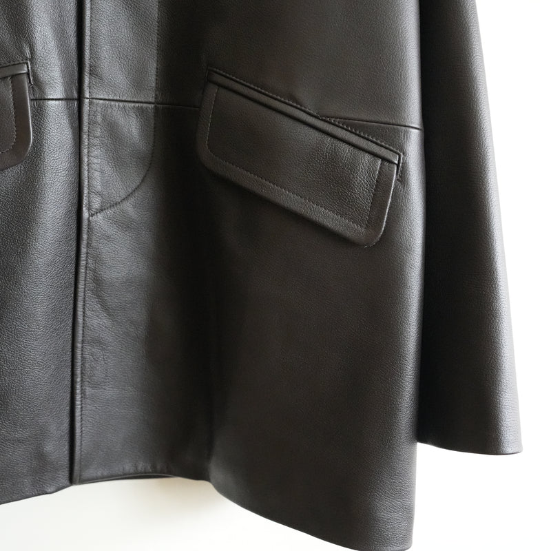 MAATEE&SONS SPANISH LAMB LEATHER HALF COAT