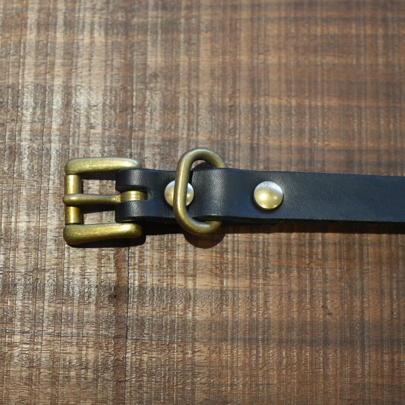 美品 Yoko Sakamoto レザーベルト ブラック ゴールド スリム 牛革 yoko sakamoto（ヨーコサカモト） ベルト 「YOKO SAKAMOTO」STANDARD