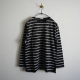 NICENESS HAND STENCIL BLEACH BASQUE TEE LS "HYDE"