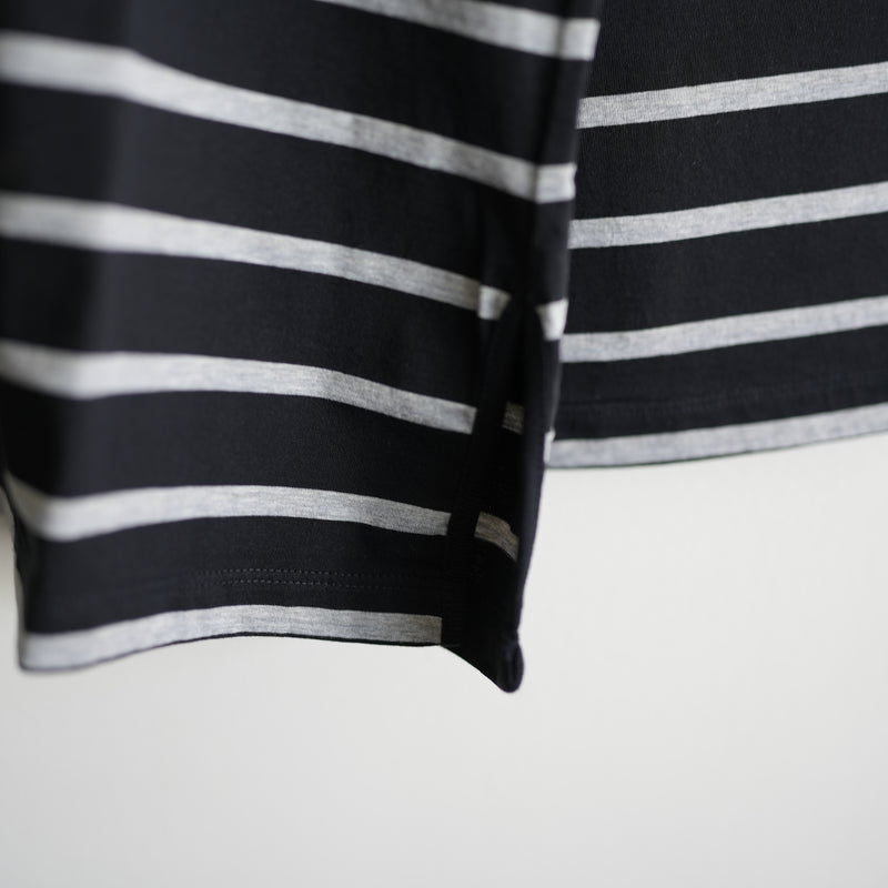 NICENESS HAND STENCIL BLEACH BASQUE TEE LS 