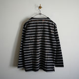 NICENESS HAND STENCIL BLEACH BASQUE TEE LS "HYDE"