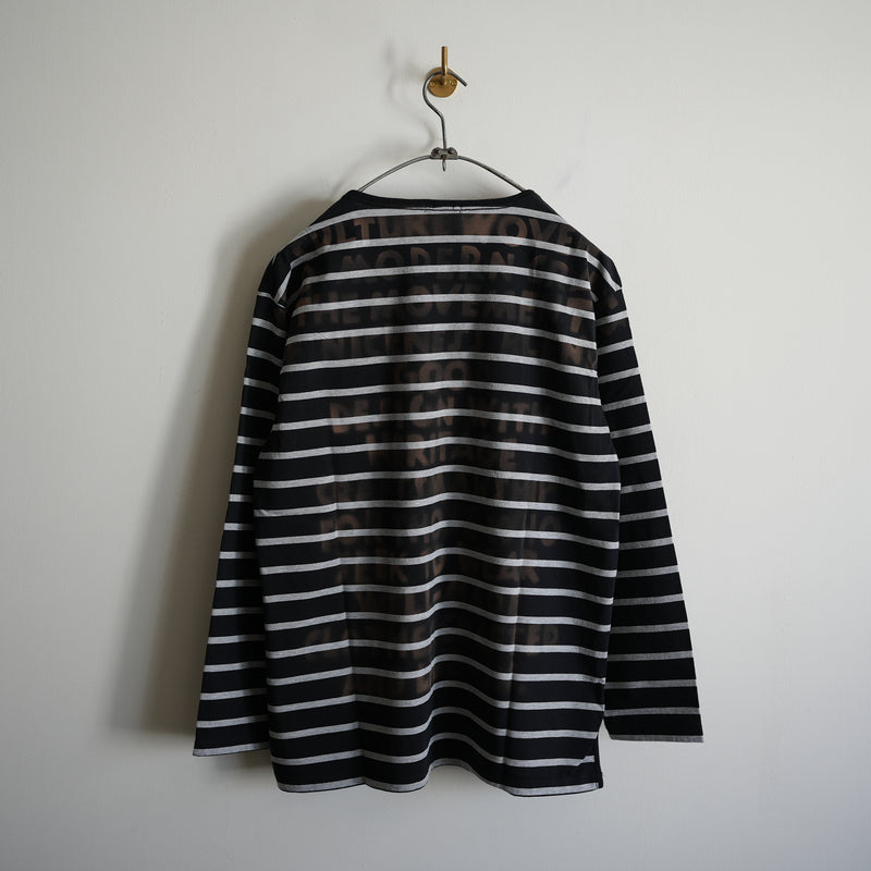 NICENESS HAND STENCIL BLEACH BASQUE TEE LS 