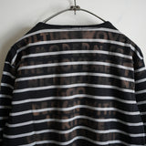 NICENESS HAND STENCIL BLEACH BASQUE TEE LS "HYDE"