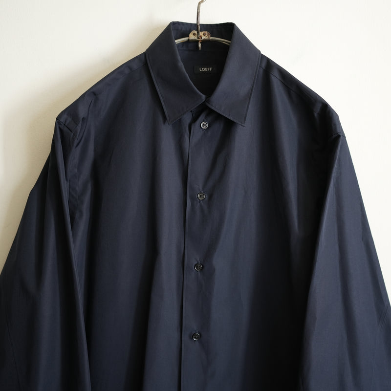 LOEFF ALUMO BROAD REGULAR COLLAR SHIRT NAVY – RASSEMBLE