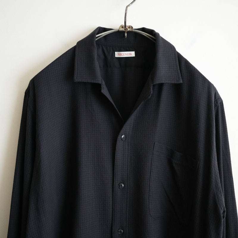 NICENESS S140 OPEN COLLAR DRESS SHIRT 