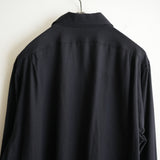 NICENESS S140 OPEN COLLAR DRESS SHIRT "S.COIL" BLK