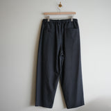 YOKO SAKAMOTO KASURI WOOL DOUBLE PLEATED WIDE EASY PANTS GRAY