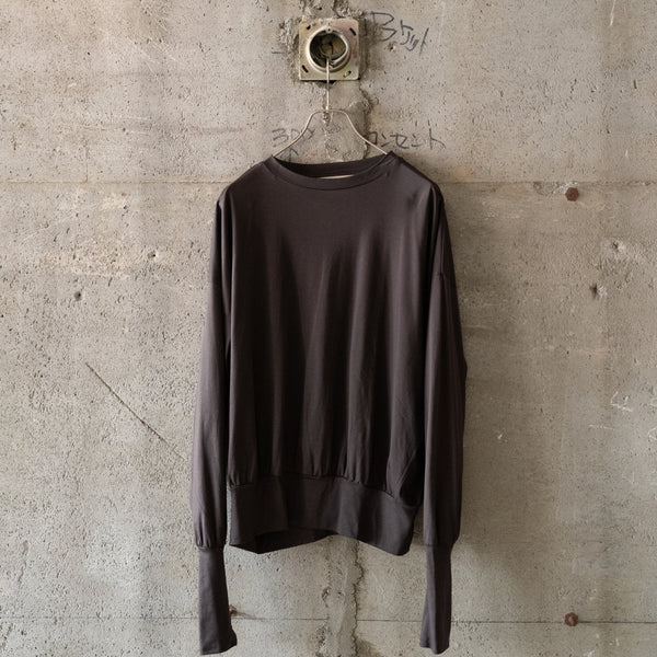 barbell object Long Sleeve Tee -BROWN-