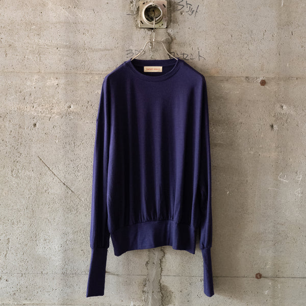 barbell object Summer Wool Long Sleeve Tee purple
