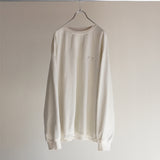 ANCELLM EMBROIDERY DYED LS T-SHIRT WHITE