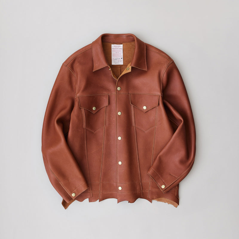 NICENESS DEER LEATHER TRACKER JACKET "AUTHUR"