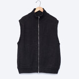 The DUFFER N NEPHEWS MELANGE DRIVERS KNIT VEST "OPIHR" CHARCOAL