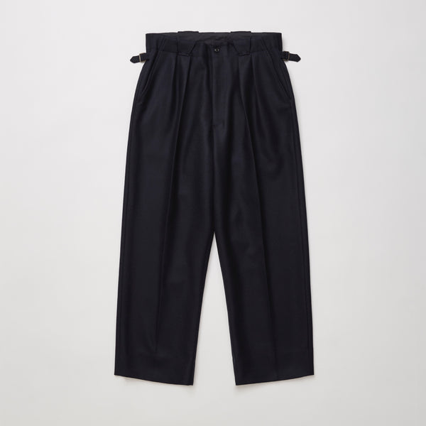 ULTERIOR SUPER FINE LIGHT MELTON TUCKED TROUSER