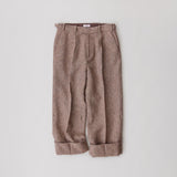 NICENESS SHETLAND CHECK HUNTING TROUSER "ARGENT"