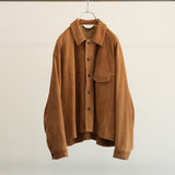 ANCELLM SUEDE SHIRT JACKET BROWN