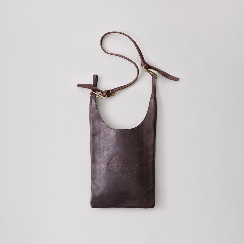 NICENESS OILED HORSE LEATHER SHOULDER BAG "H.R.LOWE"