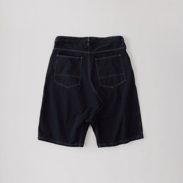 NICENESS AGED EFFECT DENIM SHORT PANTS "B.STU"