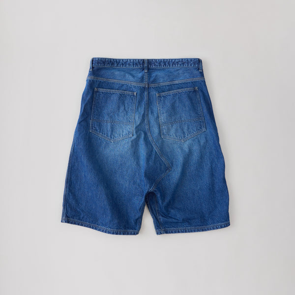NICENESS AGED EFFECT DENIM SHORT PANTS "E.STU"