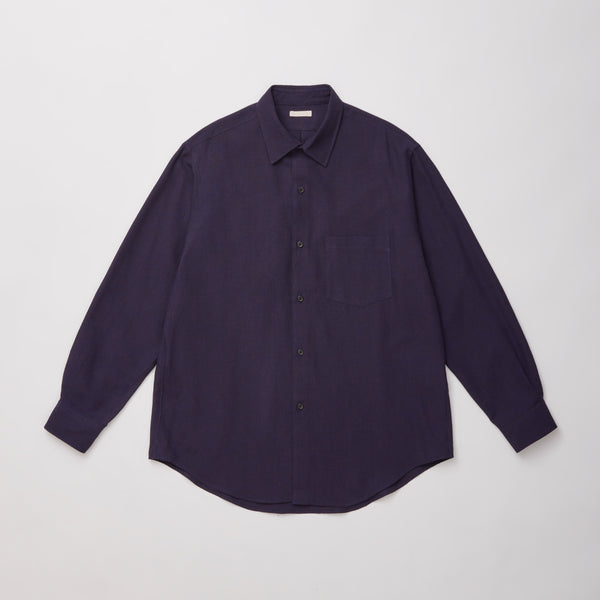 ULTERIOR RAYON LINEN CHECK SHIRT BLUE