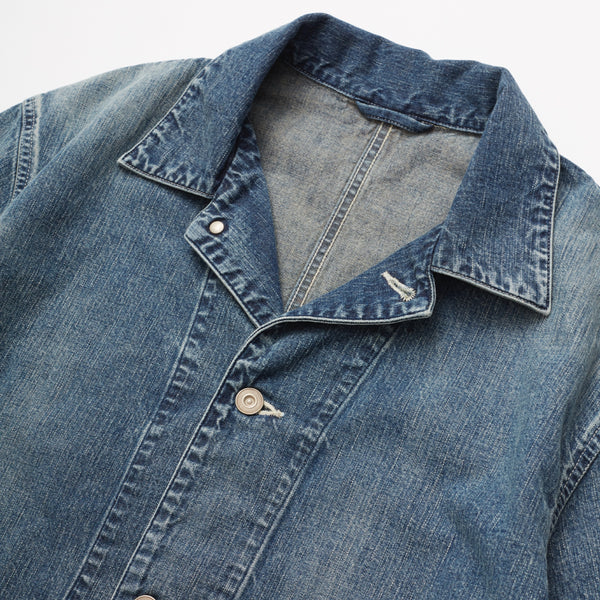 ULTERIOR FADED LIGHT DENIM COVERALL