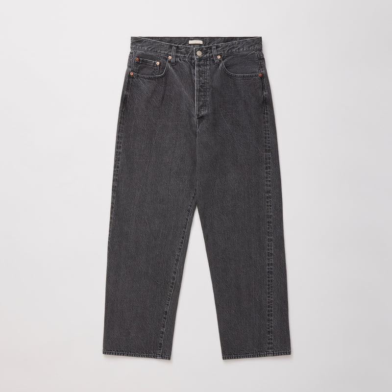 ULTERIOR WASHED SELVEDGE BLACK DENIM 5P PANTS