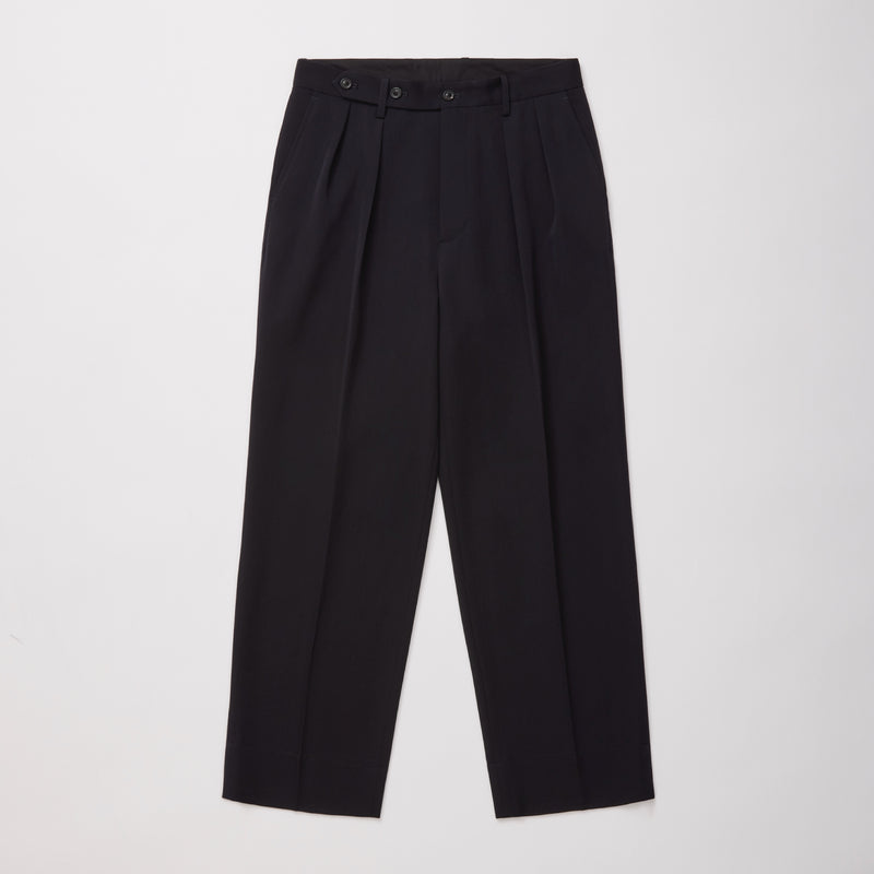ULTERIOR WASHED VINTAGE TWILL TUCKED PANTS