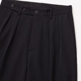 ULTERIOR WASHED VINTAGE TWILL TUCKED PANTS