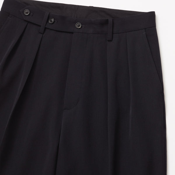 ULTERIOR WASHED VINTAGE TWILL TUCKED PANTS