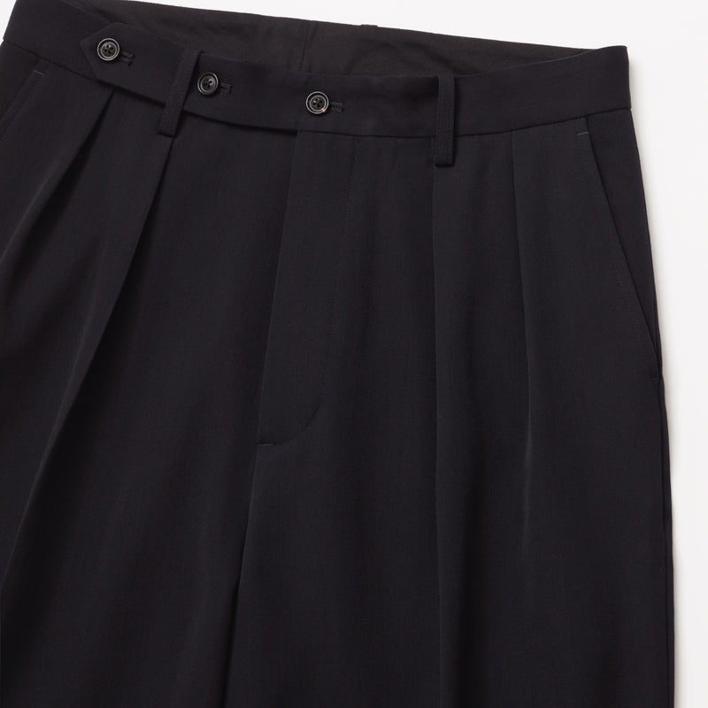ULTERIOR WASHED VINTAGE TWILL TUCKED PANTS