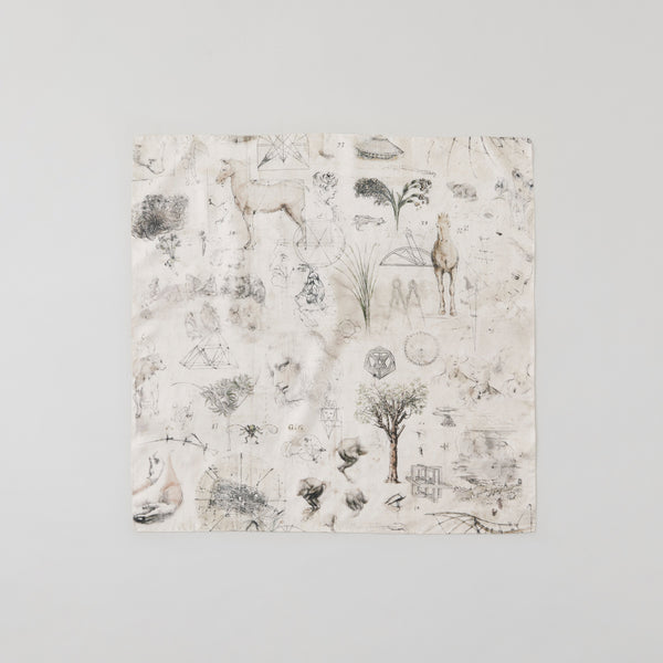 NICENESS DAVINCI PRINT SCARF "LEO"