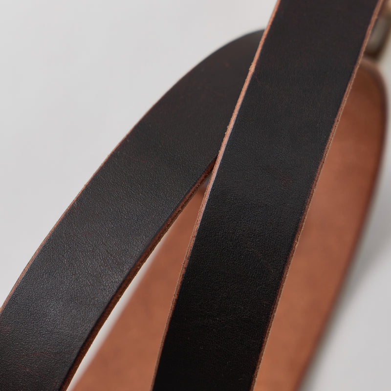 NICENESS BROWN CORE OILED COW LEATHER BELT "CASE" BLACK