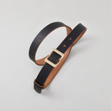 NICENESS BROWN CORE OILED COW LEATHER BELT "CASE" BLACK