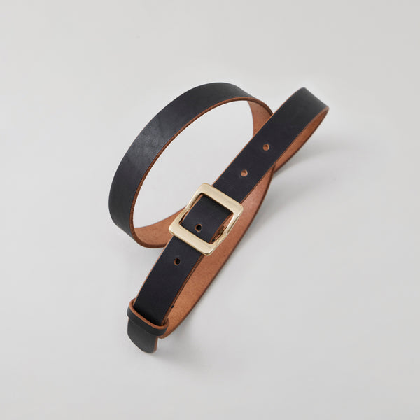 NICENESS BROWN CORE OILED COW LEATHER BELT "CASE" BLACK