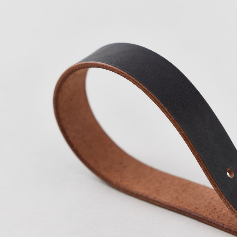 NICENESS BROWN CORE OILED COW LEATHER BELT "CASE" BLACK