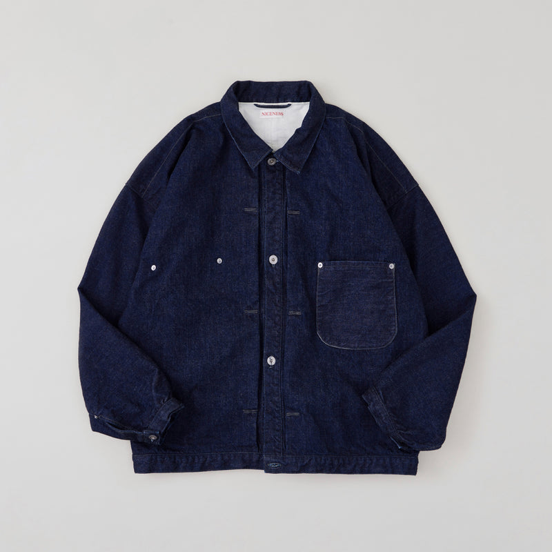 NICENESS 14oz DENIM TRUCKER JACKET "I.MCCREADY"
